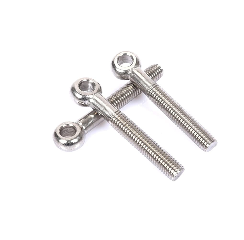 BOZONLI Eye Bolts, Ring Bolts, Stainless Steel Machinery Lifting Eye Bolt Partial thread, M10×100mm,2 pcs