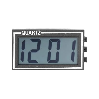 Horloge De Voiture Tableau De Bord Numérique LCD Adhésive - Affichage Clair Heure Compacte Accessoire Intérieur Auto