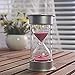 15 Minutes Hourglass,Siveit Modern Sand Timer with Pink Sand for Mantel Office Desk Coffee Table Book Shelf Curio Cabinet or End Table Christmas Birthday Valentine's Present(15Min Pink)