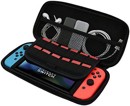 Maxmaxi Travel Carrying Case for Nintendo Switch with Protective Storage Bag with 8 Game Holders