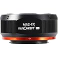 K&F Concept M42 to Fuji X Lens Mount Adapter for M42 Screw Mount Lens to Fujifilm Fuji X-Series X FX Mount Mirrorless Cameras with Matting Varnish Design for Fuji XT2 XT20 XE3 XT1 X-T2