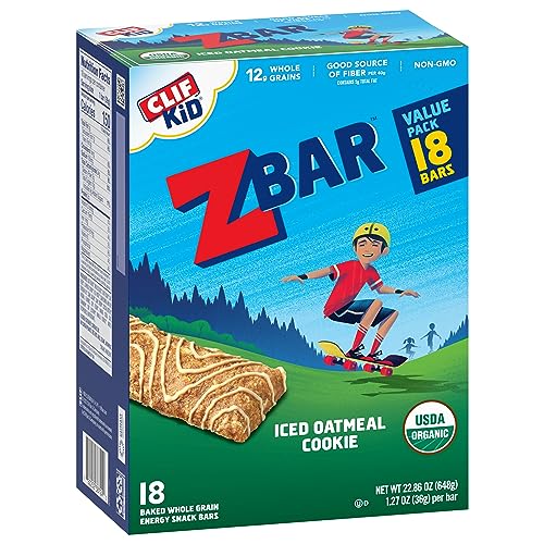 ZBAR – ICED OATMEAL COOKIE – SOFT-BAKED ENERGY SNACK BARS – NON-GMO – 12G WHOLE GRAINS – USDA ORGANIC GRANOLA BARS (18 PACK)