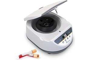 LAB FISH PRP Lab Benchtop Centrifuge Machine 8 x 2ml/5ml/10ml/15ml Capacity Test Tubes,Low Speed 500-5000r/min,Max 3074xg RCF