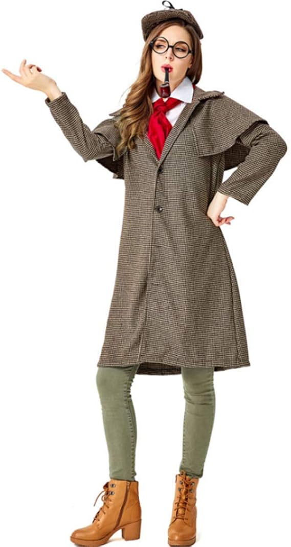 Amazon Co Jp ハロウィン コスプレ 探偵 女性用 仮装 シャーロック ホームズ レディース コスプレ衣装 探偵ガール コスチューム ハロウィン衣装 帽子付き Halloween Cosplay 演出服 ブラック 舞台 イベント 祭り 学園祭 文化祭 パーティー 服 ファッション小物