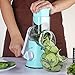 Vegetable Mandoline Manual Slicer, ZOLLOR Fast Fruit Veggie Spiralizer Cutter , Cheese Chopper Shredder, 3 Stainless Steel Blades Rotary Drum Grater