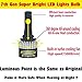 Car LED Headlight Bulbs H11 H9 H8, 16000 Lumen 6000K White Super Bright High Beam / Low Beam / Fog Lights / Daytime Running Light Replacement Bulbs Kit (Package of 2)