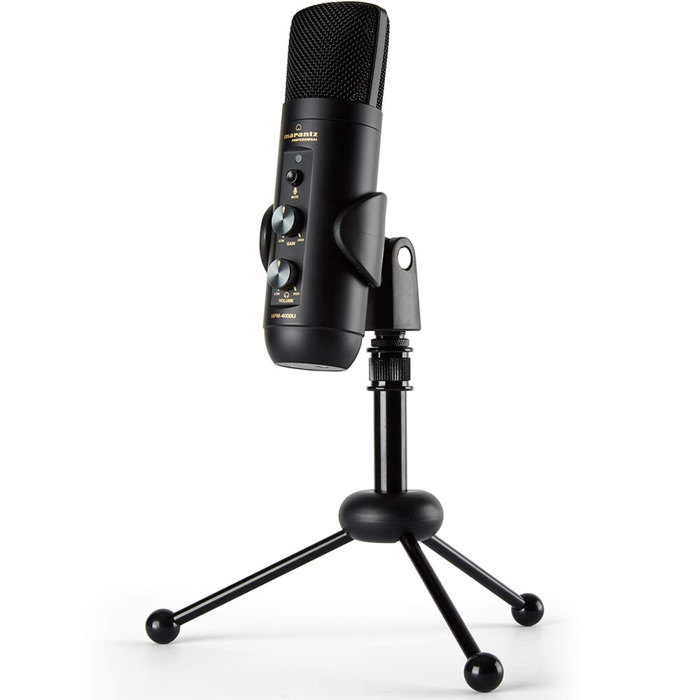 Marantz Professional MPM-4000U Podcast Mic - USB Condenser Microphone With Mixer and Headphone Output for Podcasting, Live Streaming, YouTube Projects