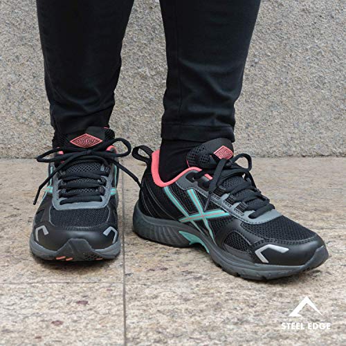 Steel Edge Women Shoes Treadmill Running Walking (7, Black) - Thumbnail 4