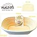 WALFOS 10 Inch Oval Banneton Bread Proofing Basket Set - French Style Artisan Sourdough Bread Bakery Basket,Dough Scraper/Cutter & Brotform Cloth Liner Included - 100% NATURAL RATTAN