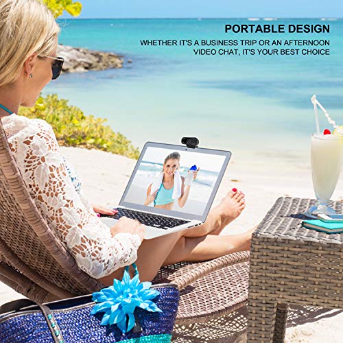 HD Pro Webcam, TedGem 8MP Fixed Focus 4K/1080P Full HD Webcam USB Webcam Desktop Laptop Camera Live Streaming Webcam Built-in Mic Widescreen HD Video Webcam, Flexible Rotatable Clip[Upgraded Version]... - Thumbnail 7