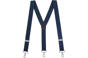Suspender Store Solid Suspenders -1.5-Inch Wide Elastic - Y-Back - Trigger Snaps - Many Colors & 4 Sizes Including Big & Tall