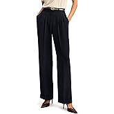 LilySilk The Flos Pants Full Length Boyish Style Wide Leg Bkazers Pants Vintage Style Trousers for Women