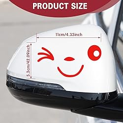 1 Pair Cute Smile Face 3D Decal Sticker for Auto