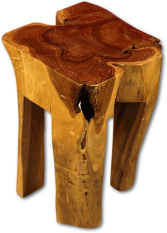 Kinaree HAPO Side Table Teak Root Wood Solid Wood Pedestal Column Stool