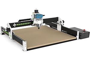 Axiscreat CNC Router Machine 6060, 710W Power Trimmer Router, Linear Rails and Belt Driven, 3-Axis Cnc Engraving Milling Machine for Wood Acrylic Aluminum, Working Area 23.6" x 23.6" x 3.74"