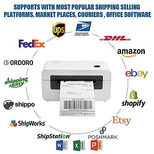 NefLaca Wireless Thermal Label Printer 4x6, Pocket Printer Portable