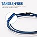 Lightning Cable, 3Pack 10FT Nylon Braided Extra Long Tangle-Free Cord Lightning Cable Certified to USB iPhone Charger for iPhone 7/7 Plus/6S/6 Plus, SE/5S/5, iPad, iPod Nano 7-[Blue+Black]