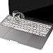 MOSISO Silicone Keyboard Cover Protective Skin Compatible with MacBook Pro 13 inch 2017 & 2016 Release A1708 Without Touch Bar, MacBook 12 inch A1534, White Marble