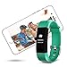 Fitness Tracker Heart Rate Monitor Gemeita Sport Smart Wristband IP67 Waterproof Wearable Activity Tracker with Steps&Calorie Burned and Distance Counter Sleep Monitor Pedometer (green)