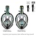YUDER Full Face Snorkel Mask with 180° Full Face Scuba Mask Snorkeling Mask Breathing & Anti-Fog Anti-Leak Panoramic View Snorkel Set for Adults or Kids,Detachable Camera Mount Pivot Arm and Earplug
