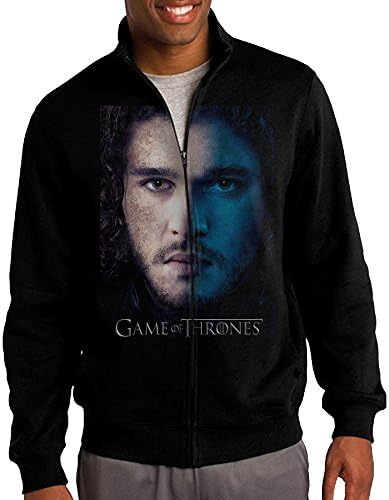 Game Of Thrones John Snow Poster Zip Up Hoodie Jackets For Men