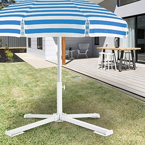 Jeffergarden Sunshade Holder Portable Sun Umbrella Four-Legged Base Stand Foldable Accessories Waterproof Durable for Garden Patio Outdoor