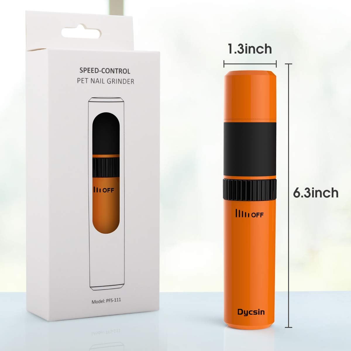 Dycsin Dog Nail Grinder Quiet Electric Pet Nail Trimmer Clipper Rechargeable with 20h Working Time Stepless Speed Paws Grooming for Large Medium Small Dog Cat : Pet Supplies