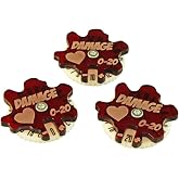 LITKO Wound Dials 0-20 | Compatible with Marvel Crisis Protocol | Red | Set of 3 | One per character tracks damage | 35mm, white &amp; translucent | UV-printed, laser-engraved | Screw-assembled