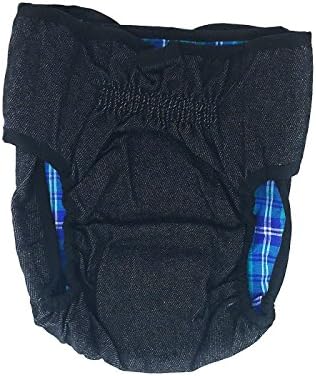Female Dog Diaper Washable Cotton Denim by Doggie Dungarees (X-Large)