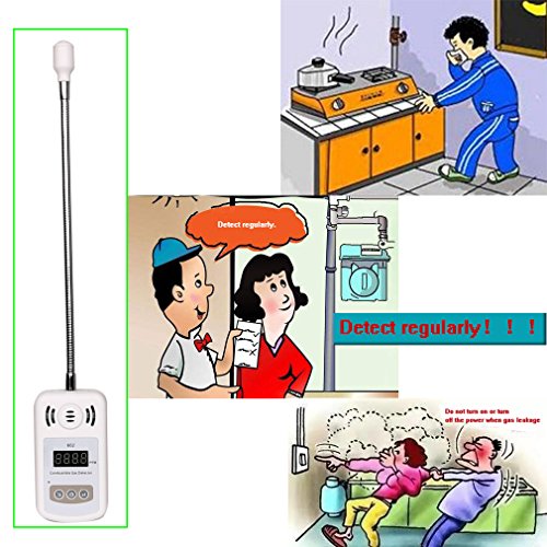 Gas Leak Detector for Natural Gas, DEEPLITE RV Propane Gas Detector, LPG Sniffer with Digital Concentration Display