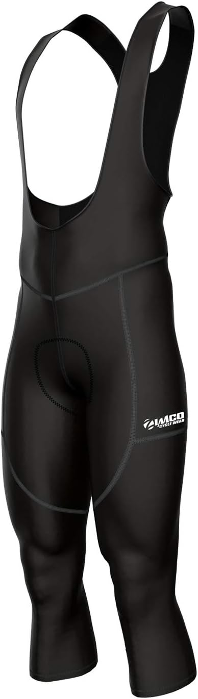 Zimco Winter Cycling Bib Tight Thermal 3/4 Bib Pants Bike Cycle Knickers Padded