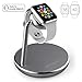 Mangotek Apple Watch Charging Stand, with Magnetic Charger Module and USB Port for iWatch Series 6/5/4/3/2/1 (38mm/40mm/42mm/44mm) and iPhone, Nightstand Mode Apple MFi Certified