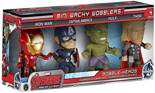 Fanko mini Wakkiwabura 4 body set Avengers Age of Urutoron Funko Wacky Wobbler: Avengers 2 Mini Wobbler Action Figure (Pack of 4)