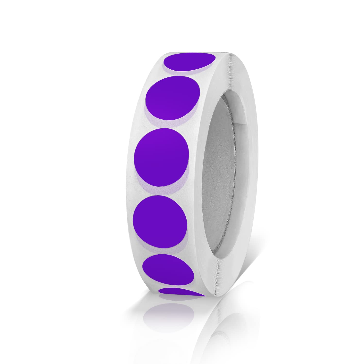 Meitaat Round Stickers Purple 13mm Circle Labels with Color Coding Dot Sticker Waterproof Removable Roll of 1000