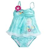 Disney Frozen Elsa Deluxe Swimsuit for Girls - 2-Piece Blue