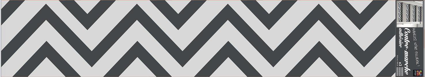 PLAGE 197024 STAIRS STICKERS Vinyl Skin Sticker Decal Printed Beige Post, Grey, 100x19cm