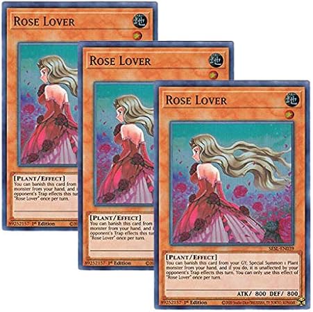 Amazon 3枚セット 遊戯王 英語版 Sesl En039 Rose Lover 薔薇恋人 スーパーレア 1st Edition トレカ 通販