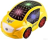 WolVol Stunning 3D Lights and Sounds Car Toy for Kids with Bump And Go Action