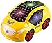 WolVol Yellow Car with Stunning 3D Lights and Sounds for Kids, Bump And Go Action