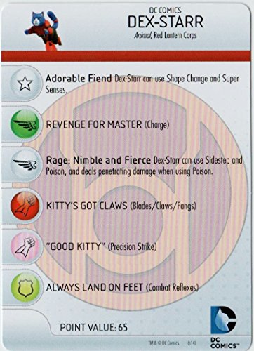 Heroclix DC War of Light #038 Dex-Starr Figure Complete with Character Card