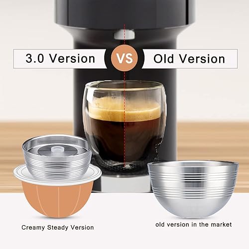 Sesama Stainless Steel Metal Coffee Capsule Compatible for VERTUO