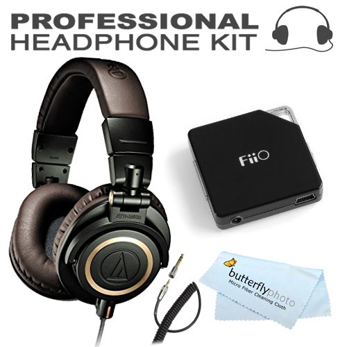 AudioTechnica ATHM50xDG LIMITED EDITION Professional Studio Monitor Headphones  FiiO E6 Headphone Amplifier