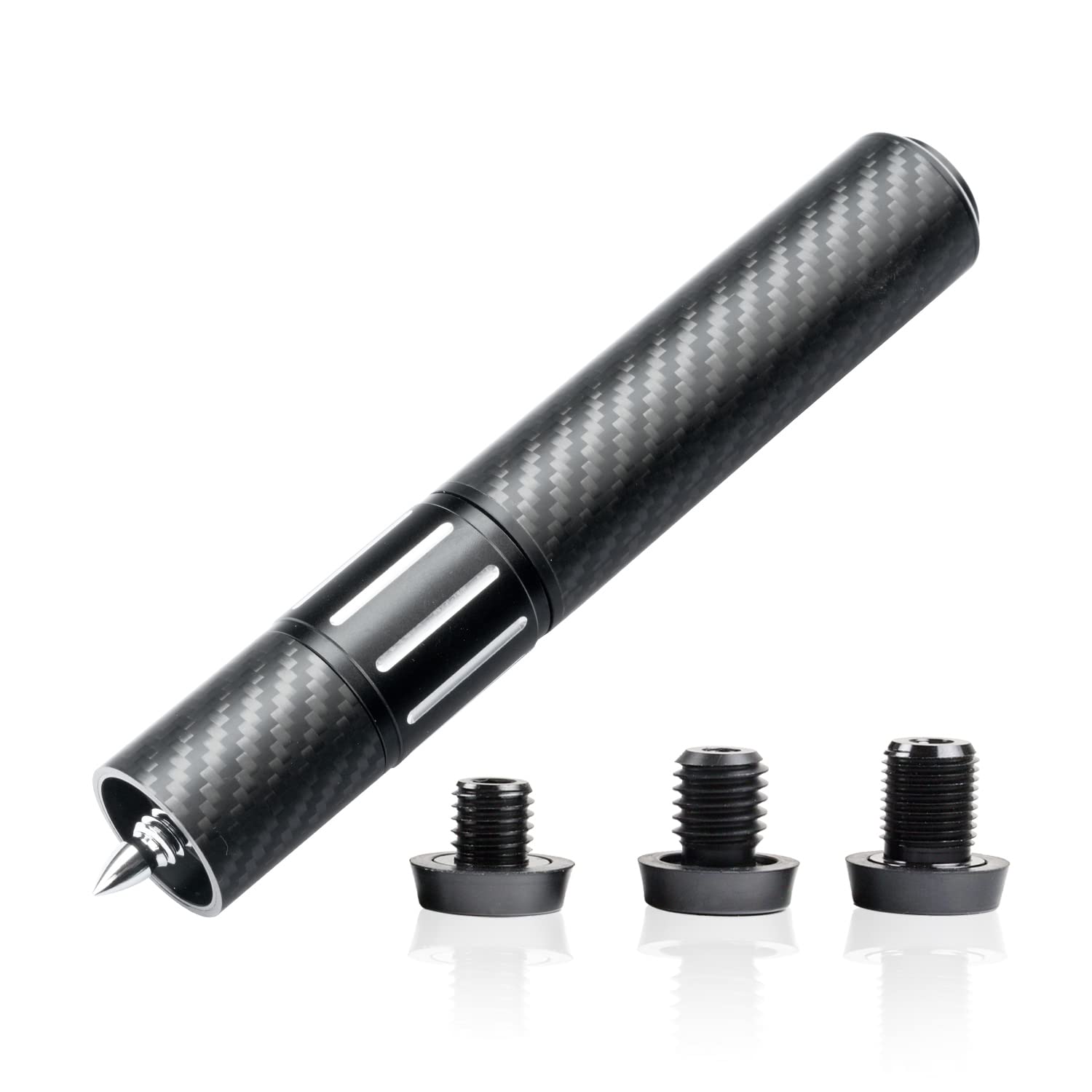 Photo 1 of KONLLEN Pool Cue Extension with 3 Bumpers Carbon Fiber Billiards Cue Extension Billiard Accessories for Pool Sticks