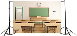 AOFOTO 6x4ft Classroom Backdrop Blackboard Platform