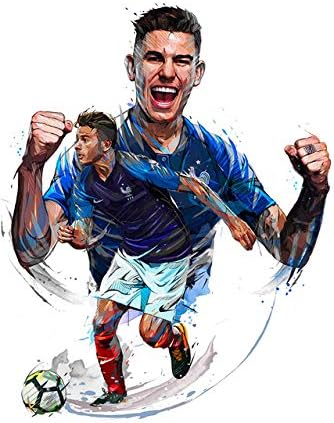 Sdhvcc Peinture Abstraite France Equipe Football Sport Art Kylian Mbappe Pogba Giroud Mur Photos Pour Le Salon Cuadros Decoracion 40 50cm Amazon Fr Cuisine Maison