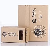 PigflyTech@ Google Cardboard Kit, Compatible with bigger Android & Apple smart phone upto 5.2 inch screen , Super 3D Virtual Reality- Easy Setup Instructions, Machine Cut Quality Construction, 45mm Lenses Best HD Visual Experience