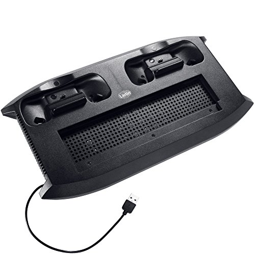 Lictin Xbox One S Vertical Stand Cooling Fan with Dual Charging Station