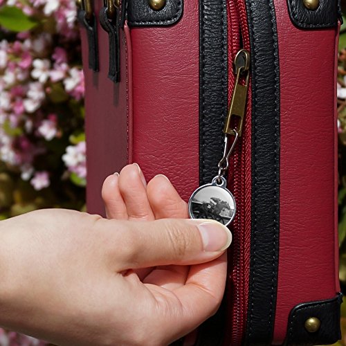 At The Track Horse Racing Vintage Jacket Handbag Purse Luggage Backpack Zipper Pull Charm