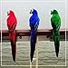 LWINGFLYER Red Artificial Parrot Life Size Foam Feather Parrot Macaw Birds for Decoration Costume Shoulder Ornament Modern Home Garden Party Decor (13.8inch/35cm)
