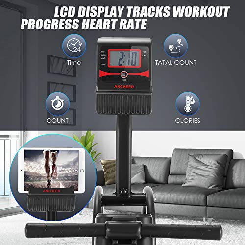 JACKCOMCOM-Rudergeraets-fuer-zu-Hause-Rudergeraet-mit-leises-wartungsfreies-Magnetbremssystem-Tablet-Halterung-Rower-mit-Multifunktions-10-Stufen-Widerstandsverstellung-fuer-Fitness-zu-Hause